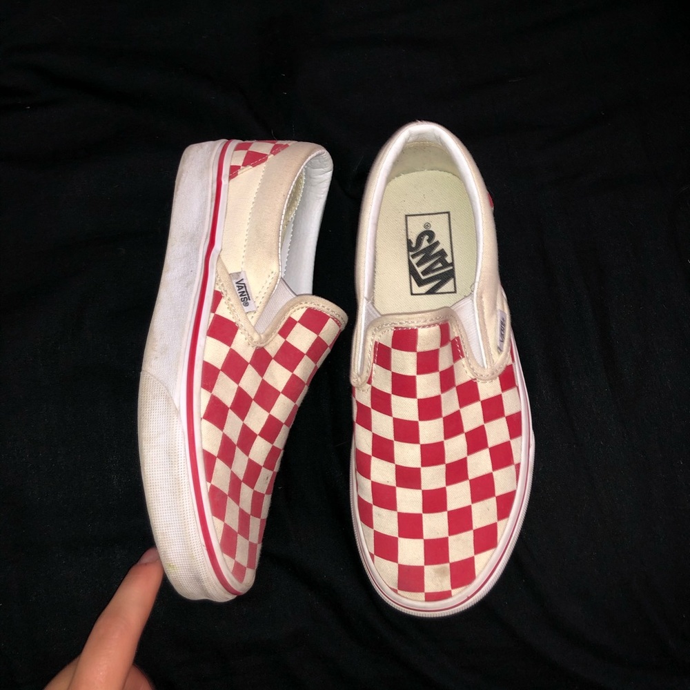 Red checkered vans